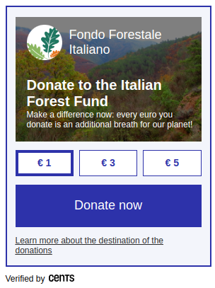 User donation amount selection