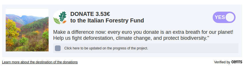 User Donation Selection